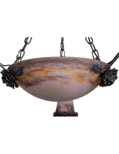 pendant lamp, purple-pink, 1930s