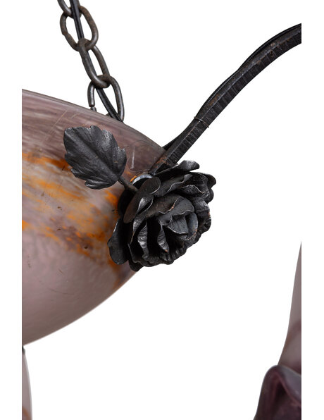 hanglamp, paars-roze, jaren 30