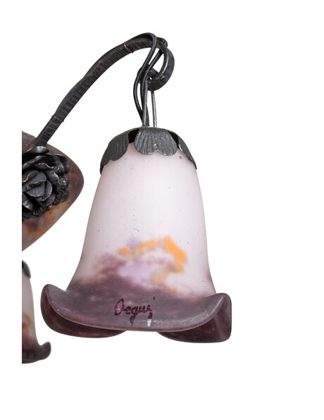 hanglamp, paars-roze, jaren 30