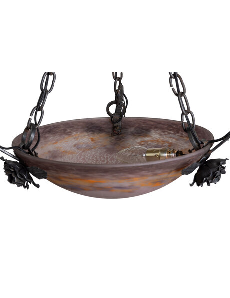 pendant lamp, purple-pink, 1930s