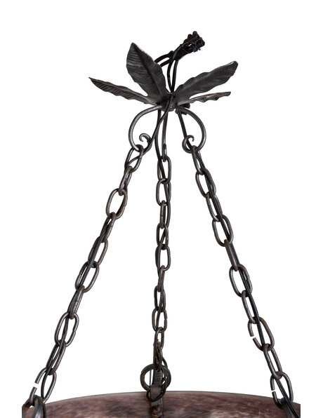 pendant lamp, purple-pink, 1930s