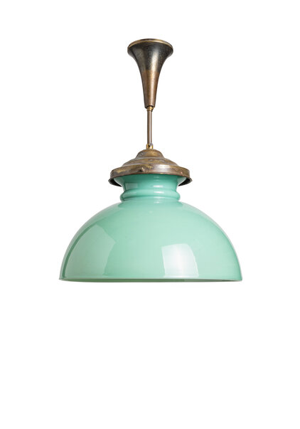 Groen Glazen Hanglamp, Jaren 50