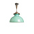 Old hanging lamp, green glass