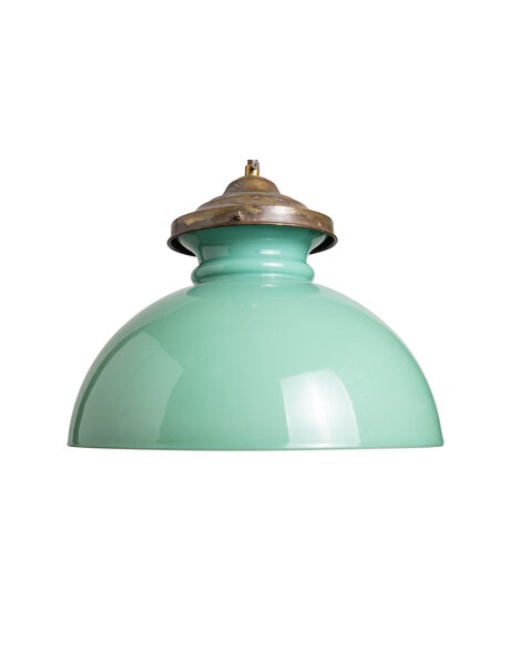 Old hanging lamp, green glass