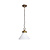 White glass pendant lamp, decorative chain