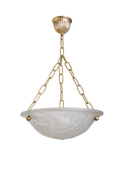 1930s Hanging Lamp, Signed: Negra, France