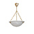 1930s pendant lamp, frosted glass bowl on chain
