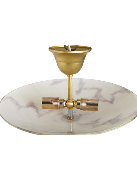 Vintage hanging lamp, small glass bowl, fifties