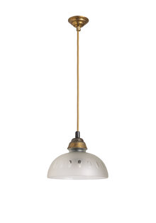 Kleine Hanglamp met Geslepen Olijfjes, Jaren 30