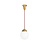 Old hanging lamp, white bulb, brass handle