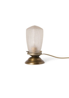 Small Table Lamp with Spiderweb Glass, 1940s Mood Lighting