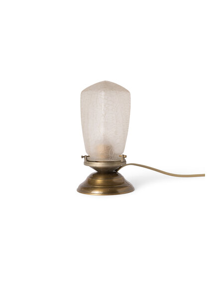 Small Table Lamp with Spiderweb Glass, 1940s Mood Lighting