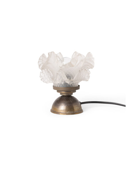 Small table lamp, frosted glass rose