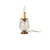 Classic table lamp, cut glass ball