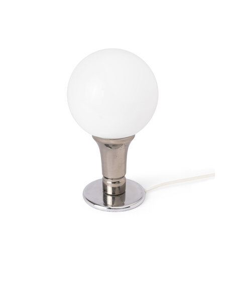 Old table lamp, silver and white