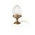 Old table lamp, frosted glass blossom bud