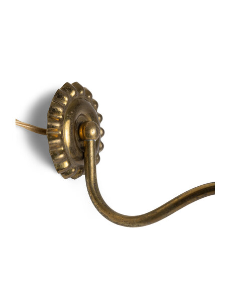 Jaren 50 wandlamp, licht geel glas