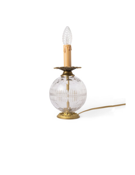Klassieke tafellamp, geslepen glas, 1 kaars