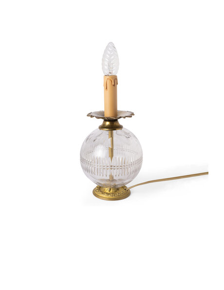 Klassieke tafellamp, geslepen glas, 1 kaars