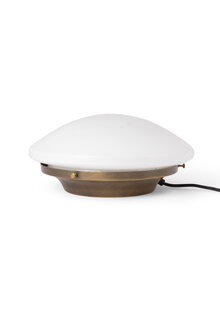 Vintage Table Lamp, White Glass, 1950s