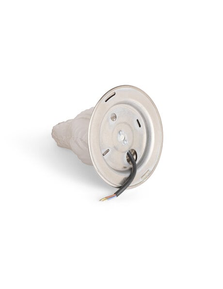 Oude plafondlamp, matglas bloemknop