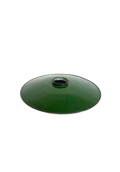 Industriële Lampenkap, Groen Emaille, Jaren 40