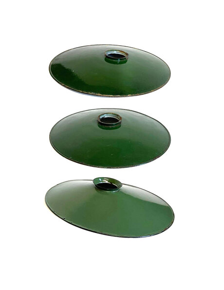 Lampshade industrial, green enamel