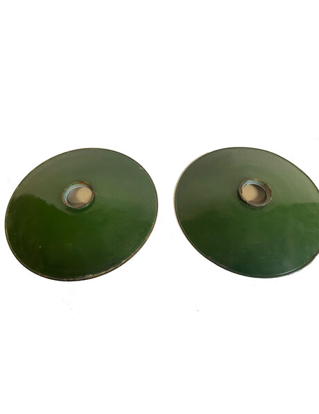 Lampenkap industrieel, groen emaille