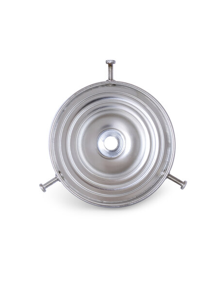 Glasdrager, 8.0 cm, mat nikkel