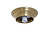 Ceiling fixture ring, goldish-brass, maximum glass rim diam. 12.0 cm (4.7 in)