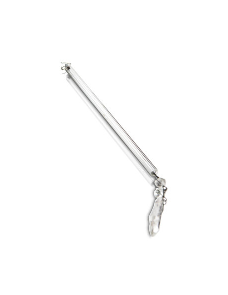 Glass cylinder bead with double bead