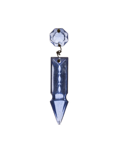 Chandelier beads: arrow, blue glass