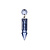 Chandelier beads: arrow, blue glass