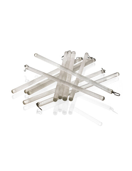 Lampenkraal, Art Deco, langwerpig glas, massief