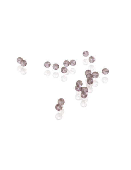 Glazen kraal, lila balletje, zakje met 20 stuks