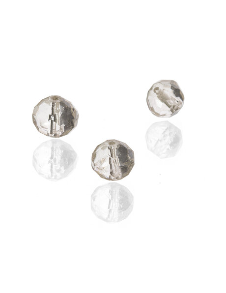 Antique round faceted glass beads 10 pcs