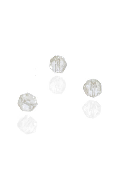 Round Facet-Cut Beads, Vintage, Sold per 20 pcs.