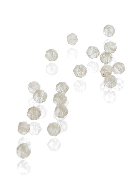 Antique faceted glass beads 20 pcs