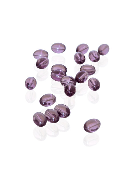 Glass bead, small purple beads, bags of 20 pieces