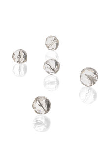 Vintage Facetkralen 2.2 cm, set van 5