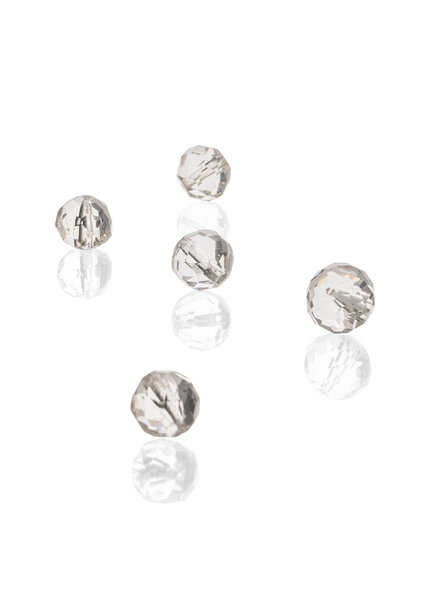 Vintage Facetkralen 2.2 cm, set van 5