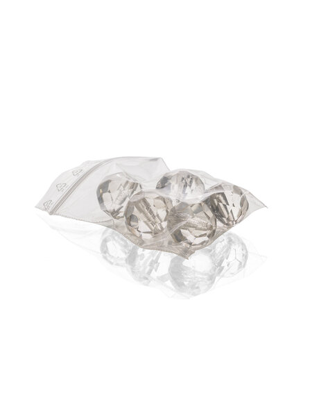 Chandelier beads with hole, 5 pieces