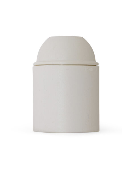 Lamp fitting, E27 fitting, white plastic, smooth surfaced exterior