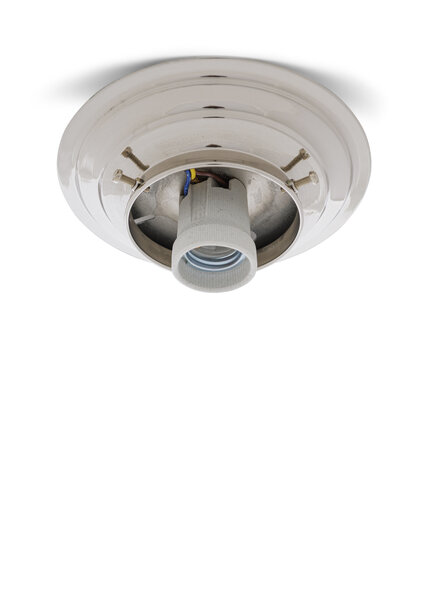 Ceiling Lamp Ring, Chrome, 8 cm / 3.15 inch