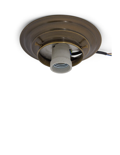 Gepatineerd messing plafondarmatuur, 8 cm greep