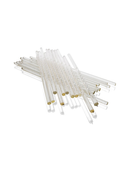 Antieke massief glazen staafjes art deco