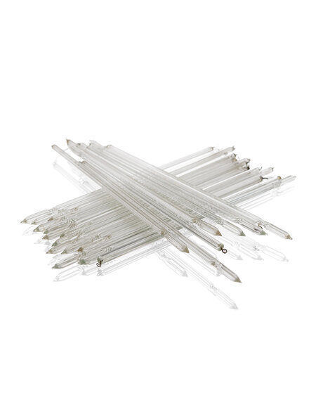 Antique facet cut solid glass rods art deco