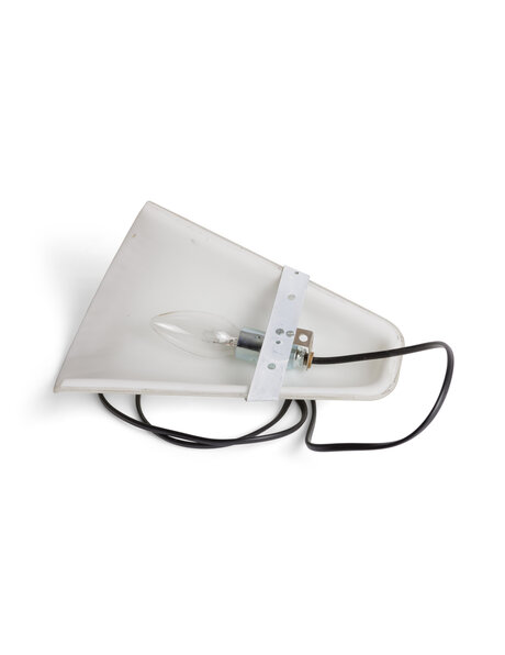 Matt white glass wall lamp, vintage