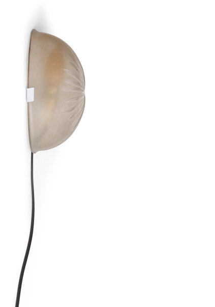 Antieke wandlamp, Mat Glazen met Geslepen Ster, Jaren 30