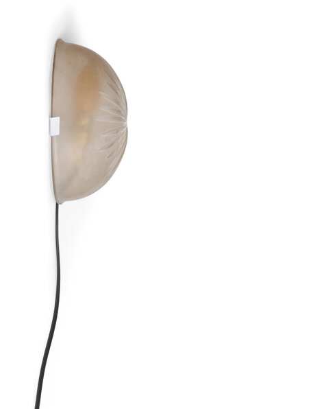 Geslepen glazen wandlamp met beugel, jaren 30